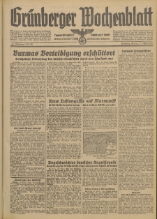 Gr&uuml;nberger Wochenblatt: Tageszeitung f&uuml;r Stadt und Land, No. 89. (17. April 1942)