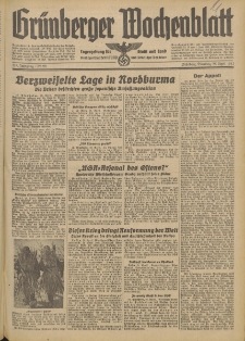 Grünberger Wochenblatt: Tageszeitung für Stadt und Land, No. 98. (28. April 1942)