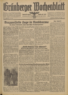 Grünberger Wochenblatt: Tageszeitung für Stadt und Land, No. 98. (28. April 1942)