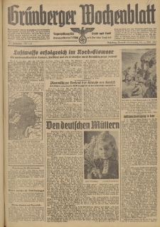 Grünberger Wochenblatt: Tageszeitung für Stadt und Land, No. 113. (16./17. Mai 1942)
