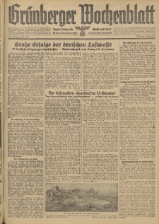 Grünberger Wochenblatt: Tageszeitung für Stadt und Land, No. 127. (3. Juni 1942)