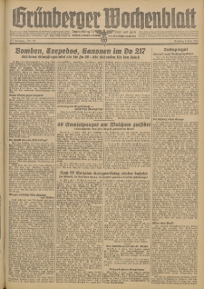 Gr&uuml;nberger Wochenblatt: Tageszeitung f&uuml;r Stadt und Land, No. 132. (9. Juni 1942)
