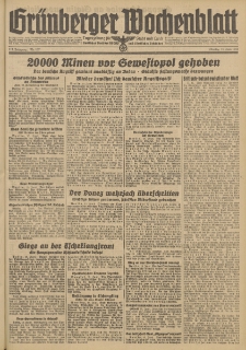 Gr&uuml;nberger Wochenblatt: Tageszeitung f&uuml;r Stadt und Land, No. 137. (15. Juni 1942)