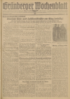 Gr&uuml;nberger Wochenblatt: Tageszeitung f&uuml;r Stadt und Land, No. 139. (17. Juni 1942)