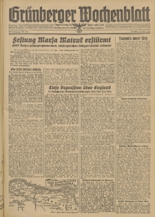 Gr&uuml;nberger Wochenblatt: Tageszeitung f&uuml;r Stadt und Land, No. 150. (30. Juni 1942)