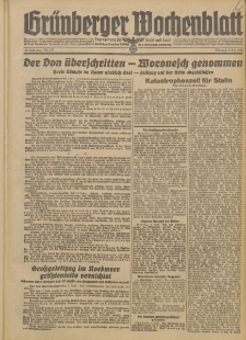 Grünberger Wochenblatt: Tageszeitung für Stadt und Land, No. 157. (8. Juli 1942)