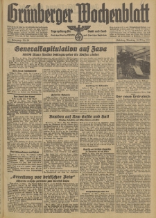 Grünberger Wochenblatt: Tageszeitung für Stadt und Land, No. 58. (10. März 1942)