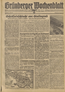 Grünberger Wochenblatt: Tageszeitung für Stadt und Land, No. 199. (26. August 1942)