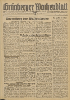 Gr&uuml;nberger Wochenblatt: Zeitung f&uuml;r Stadt und Land, No. 57. (8. M&auml;rz 1944)