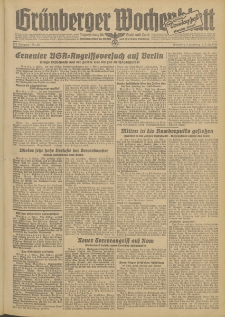 Gr&uuml;nberger Wochenblatt: Zeitung f&uuml;r Stadt und Land, No. 58. (9. M&auml;rz 1944)