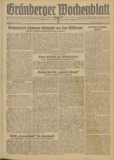 Gr&uuml;nberger Wochenblatt: Zeitung f&uuml;r Stadt und Land, No. 59. (10. M&auml;rz 1944)