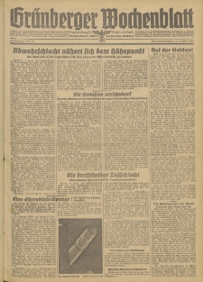 Gr&uuml;nberger Wochenblatt: Zeitung f&uuml;r Stadt und Land, No. 60. (11./12. M&auml;rz 1944)