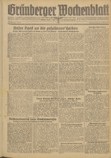 Gr&uuml;nberger Wochenblatt: Zeitung f&uuml;r Stadt und Land, No. 61. (13. M&auml;rz 1944)