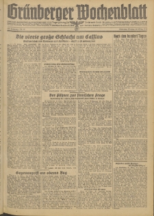 Gr&uuml;nberger Wochenblatt: Zeitung f&uuml;r Stadt und Land, No. 67. (20. M&auml;rz 1944)