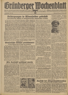 Gr&uuml;nberger Wochenblatt: Tageszeitung f&uuml;r Stadt und Land, No. 255. (30. Oktober 1942)