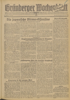 Grünberger Wochenblatt: Zeitung für Stadt und Land, No. 70. (23. März 1944)