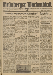 Gr&uuml;nberger Wochenblatt: Tageszeitung f&uuml;r Stadt und Land, No. 259. (4. November 1942)