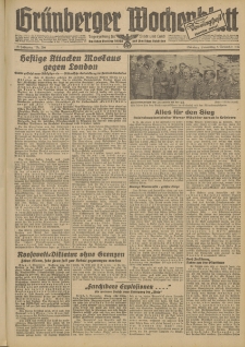 Grünberger Wochenblatt: Tageszeitung für Stadt und Land, No. 260. (5. November 1942)