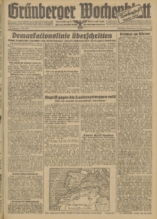 Gr&uuml;nberger Wochenblatt: Tageszeitung f&uuml;r Stadt und Land, No. 266. (12. November 1942)