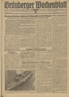 Grünberger Wochenblatt: Tageszeitung für Stadt und Land, No. 267. (13. November 1942)