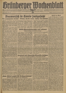 Grünberger Wochenblatt: Tageszeitung für Stadt und Land, No. 276. (24. November 1942)