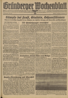 Gr&uuml;nberger Wochenblatt: Tageszeitung f&uuml;r Stadt und Land, No. 282. (1. Dezember 1942)