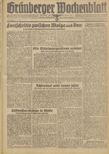 Gr&uuml;nberger Wochenblatt: Tageszeitung f&uuml;r Stadt und Land, No. 300. (22. Dezember 1942)