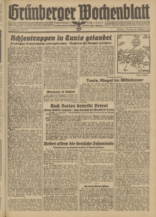 Grünberger Wochenblatt: Tageszeitung für Stadt und Land, No. 270. (17. November 1942)