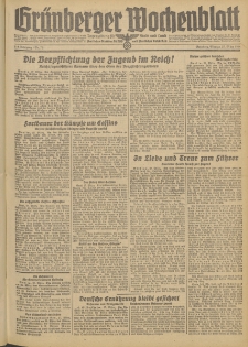 Gr&uuml;nberger Wochenblatt: Zeitung f&uuml;r Stadt und Land, No. 73. (27. M&auml;rz 1944)