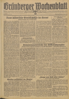 Gr&uuml;nberger Wochenblatt: Zeitung f&uuml;r Stadt und Land, No. 80. (4. April 1944)