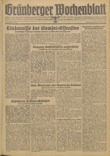 Gr&uuml;nberger Wochenblatt: Zeitung f&uuml;r Stadt und Land, No. 81. (5. April 1944)