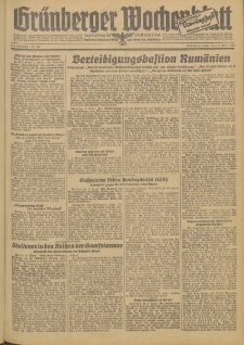 Gr&uuml;nberger Wochenblatt: Zeitung f&uuml;r Stadt und Land, No. 82. (6. April 1944)