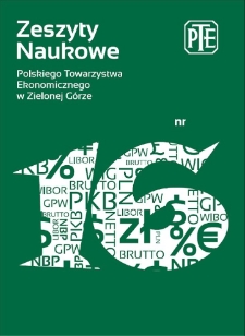 Zeszyty Naukowe Polskiego Towarzystwa Ekonomicznego w Zielonej Górze, nr 16