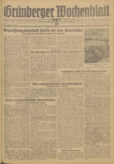 Gr&uuml;nberger Wochenblatt: Zeitung f&uuml;r Stadt und Land, No. 88. (15./16. April 1944)