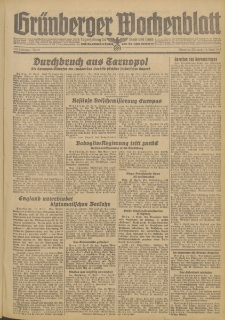 Gr&uuml;nberger Wochenblatt: Zeitung f&uuml;r Stadt und Land, No. 91. (19. April 1944)