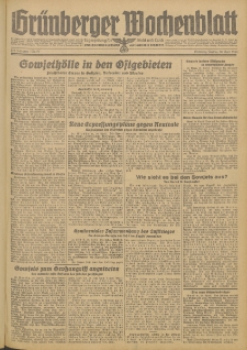 Grünberger Wochenblatt: Zeitung für Stadt und Land, No. 99. (28. April 1944)
