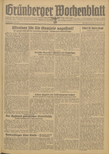 Gr&uuml;nberger Wochenblatt: Zeitung f&uuml;r Stadt und Land, No. 100. (29./30. April 1944)