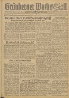 Gr&uuml;nberger Wochenblatt: Zeitung f&uuml;r Stadt und Land, No. 103 (4. Mai 1944)