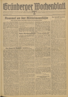 Gr&uuml;nberger Wochenblatt: Zeitung f&uuml;r Stadt und Land, No. 105 (6./7. Mai 1944)