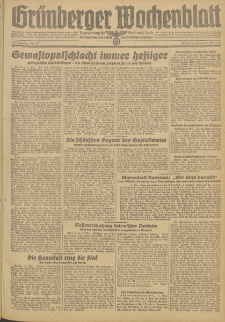 Gr&uuml;nberger Wochenblatt: Zeitung f&uuml;r Stadt und Land, No. 107 (9. Mai 1944)