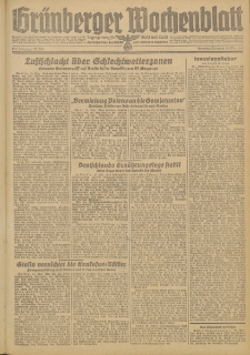 Gr&uuml;nberger Wochenblatt: Zeitung f&uuml;r Stadt und Land, No. 108 (10. Mai 1944)