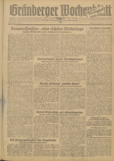 Gr&uuml;nberger Wochenblatt: Zeitung f&uuml;r Stadt und Land, No. 109 (11. Mai 1944)