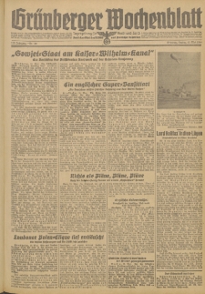 Gr&uuml;nberger Wochenblatt: Zeitung f&uuml;r Stadt und Land, No. 116 (19. Mai 1944)