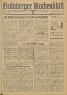 Gr&uuml;nberger Wochenblatt: Zeitung f&uuml;r Stadt und Land, No. 117 (20./21. Mai 1944)