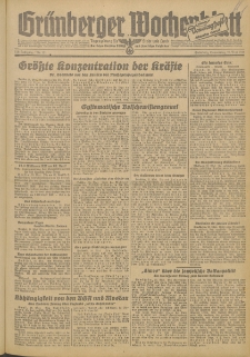 Gr&uuml;nberger Wochenblatt: Zeitung f&uuml;r Stadt und Land, No. 121 (25. Mai 1944)