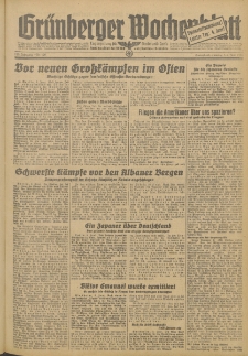 Gr&uuml;nberger Wochenblatt: Zeitung f&uuml;r Stadt und Land, No. 128 (3./4. Juni 1944)