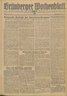 Grünberger Wochenblatt: Zeitung für Stadt und Land, No. 133 (9. Juni 1944)