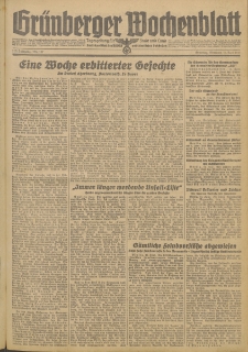 Gr&uuml;nberger Wochenblatt: Zeitung f&uuml;r Stadt und Land, No. 137 (14. Juni 1944)