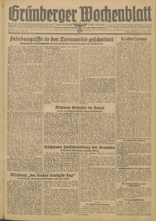 Grünberger Wochenblatt: Zeitung für Stadt und Land, No. 139 (16. Juni 1944)
