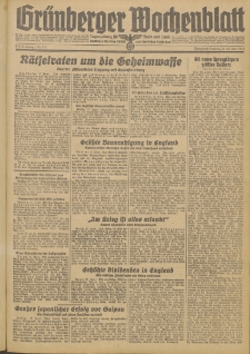 Gr&uuml;nberger Wochenblatt: Zeitung f&uuml;r Stadt und Land, No. 140 (17./18. Juni 1944)